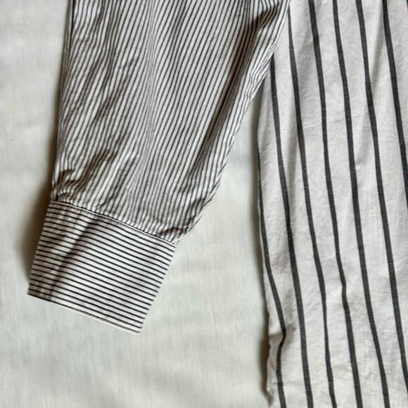 Banana Republic Oversized Cotton Striped Button Up Shirt Size Medium Pre-Loved - Picture 4 of 16